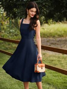 Women Midi Dresses - 海軍藍 - 查看 12