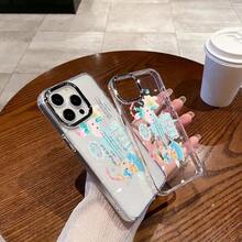 Shockproof Case Made Of Eye-Catching Glossy TPU Material, Scratch-Resistant And With Camera Protection. Viral Influencer Design With Delicate Cartoon Graphics And A  Youth Style. Compatible With IPhone 11-17 Pro Max, X/XS Max. - Transparency - View 3