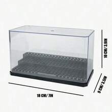 Building Block Minifigure Display Box Transparent Acrylic Display Case Assembly Alternative To Glass Box Plastic Dust-Proof Protection With Matte Black Base Storage Organizer Action Figure Desktop Collection Decor - Minifigure Display Box - View 10