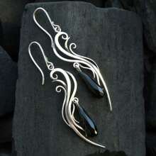 Vintage Creative Handmade 3D Hollow Geometric Earrings, Unique Carved Craftsmanship, Versatile Elegant Accessory For Daily Wear And Gatherings - Silver - View 1