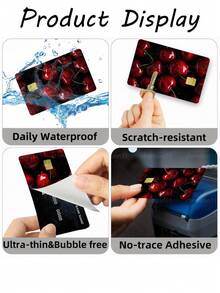1 buah Stiker Kartu Kredit Ceri Merah, Hadiah Ulang Tahun Pesta Pasangan Bertema Buah Musim Panas, Bahan PVC Anti Sidik Jari Anti Gores Tahan Lama, Cocok Untuk Pria, Wanita, Pasangan, Kartu Chip Kecil, Kartu Bank, Kartu Kredit, Kartu Transportasi, Kartu Identitas Pelajar DIY - Tipe A - View 4