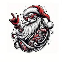 1pc/2pcs/3pcs Christmas Santa Claus Pattern Heat Transfer Stickers DIY Iron-On Applique For T-Shirt Making, Pillow Decoration, Multi-Color Durable Washable Plastic DIY Stickers Suitable For Backpack, Cushion, Pants, Sofa Cover, Waterproof Fade-Resistant T-Shirt Printing Stickers - Multicolor - View 2