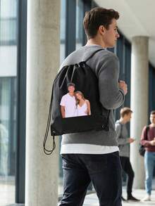 Custom Drawstring Backpack, Personalized Photo Drawstring Gym Bag, Multiple Colors Available, Sackpack For Travel Fitness Daily Use, School Supplies,Gifts For Men,Draw String Bag,Draw String Bag,Lightweight Cinch Sack, Fitness, After-School Club Bags - Multicolor - View 6