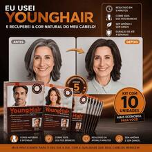 Shampoo Tonalizante Tintura Castanho em sachês - Young Hair - Creme - Visão 1
