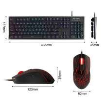 Gaming Keyboard And Mouse Combo, K1 LED Rainbow Backlit Keyboard, 104 Keys, Compatible With Computer/PC/Laptop (Black) - Black - View 7