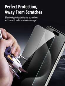 For IPhone11/11pro/12/12promax/13/13pro/14/14pro/15/15plus, 4pcs High Definition Anti-Peeping Screen Protector, Anti-Fall Anti-Scratch Anti-Fingerprint, Durable, Better Protection For Your Screen - Black - View 7