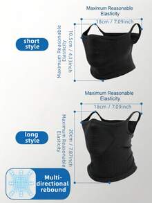 1/2 buah Masker Wajah Bersepeda Luar Ruangan, Cocok untuk Musim Gugur dan Musim Dingin, Masker Bersepeda Tahan Angin, Penutup Kepala Motor Unisex, Masker Wajah Bernapas, Pelindung Wajah - MultiWarna - View 4