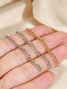 20/50/100pcs/Set Rantai Perpanjangan Stainless Steel 304, Aksesoris Rantai Perpanjangan untuk Pembuatan Perhiasan Kalung/Gelang/Gelang Kaki, Cocok untuk Perhiasan DIY Wanita - Rantai ekstensi 3*4mm - View 4