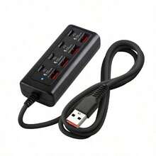 8-Port USB Charger With 4x 25W Type-C Fast Charging Ports, Multi-Port High-Speed Charger Compatible With 5V USB Devices Including Computers, Laptops, Tablets, Spring Gift - Multicolor - View 9