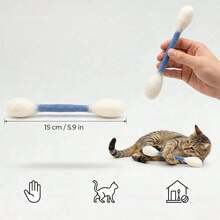 3pcs/1pc Interactive Cat Teaser Wand, 6 Colors, Suitable For Indoor Boredom Relief, Dental Chew Rope, Large Size Interactive Cat Kick Toy Game Enthusiast Gift Accessory - Multicolor - View 7