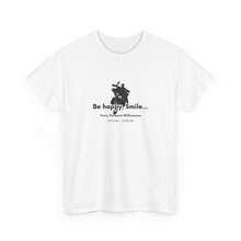 Motorcycle Silhouette T-Shirt With The Phrase "Be Happy Smile" | "It's Not The Destination, It's The Journey" Pretty White Summer T-Shirt, Clothing, Casual Wear, Comfortable T-Shirts - 白色 - 查看 1