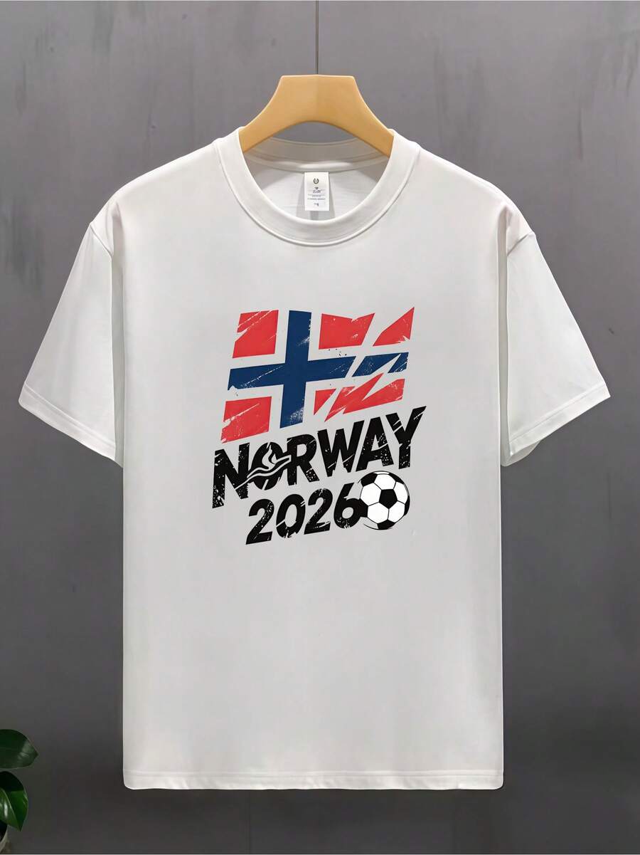 Playera Unisex Noruega 2026 Fútbol: Estilo deportivo y cómodo para toda la familia. Diseño exclusivo, para fans. ¡Calidad premium y ajuste perfecto para el uso diario! I3TL - Blanco - Ver 1