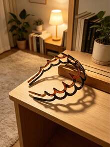 2/1pc Korean Style Long Tooth Wavy Headband, High Crown Design, Face Washing Hairband For Organizing Loose Hair, Non-Slip Women's Hair Accessory - One Size - View 3