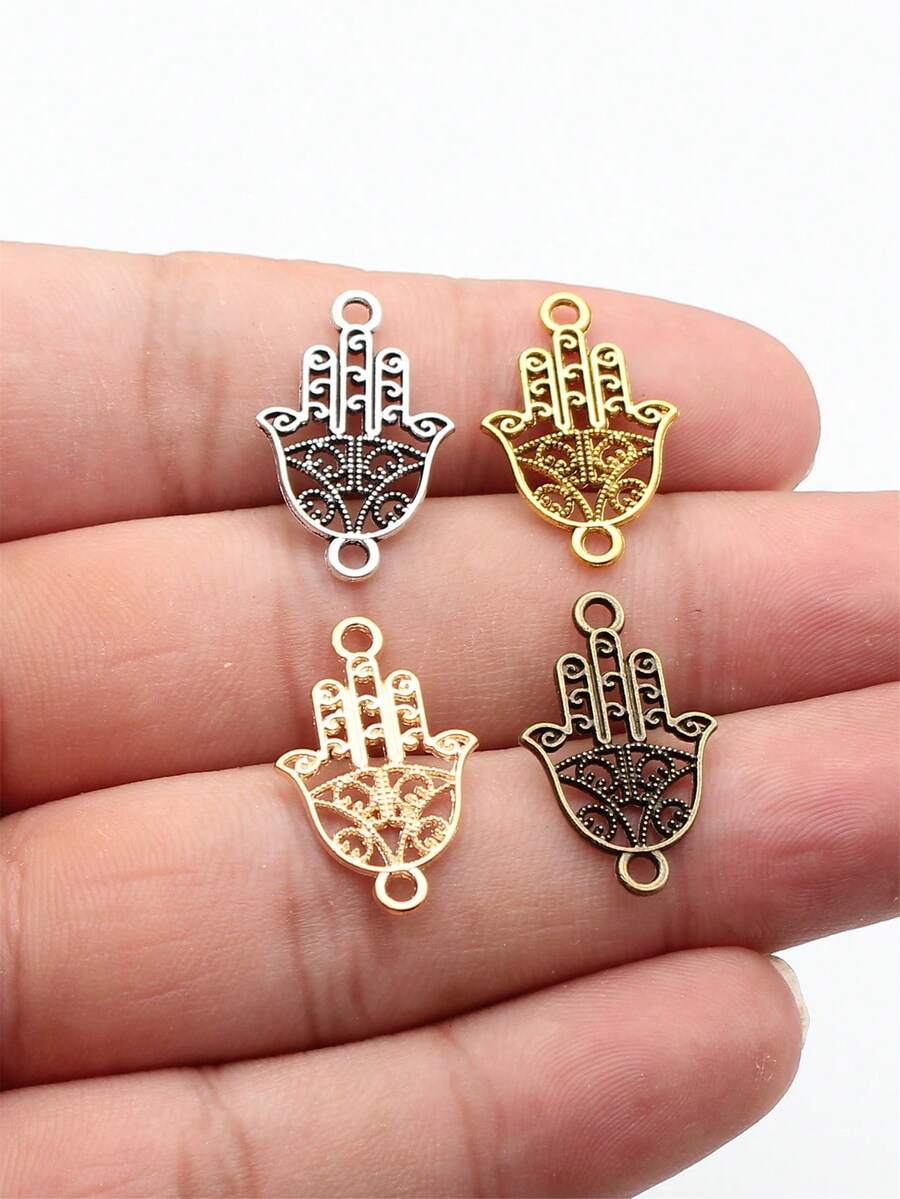 10pcs 15x24mm Hand Connector Charms For DIY Bracelet Making Necklace Making Jewelry Making Handmade Craft Findings - Hand Connector - View 1