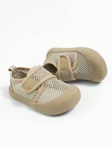 1 Paio di Sandali Sportivi Traspiranti in Rete Kaki per Bambini, Scarpe Casual con Punta Chiusa e Chiusura a Strappo, Scarpe Leggere per Passeggiate Estive all'Aperto e in Spiaggia, Adatte per Uso Quotidiano a Casa/Gioco/Vacanza in Spiaggia - Cachi - Visualizzare 8