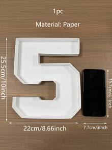 1 个 0-9 数字形状托盘，摄影道具，DIY 食品托盘，装饰纸板数字盒，适用于老年人生日、水果、饼干、甜点盘、蛋糕展示、毕业典礼、1 岁生日、家庭聚会、新娘送礼会，手工制作 - 彩色 - 查看 17