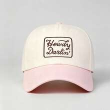 1pc K2k Dual-Color "Howdy Darlin'" Embroidered Letter Women's Adjustable Hat, UV Protection Sun Hat, Suitable For Daily Casual, Party, Travel, Holiday Gift, Best Gift For Mom And Lover - Multicolor - View 8
