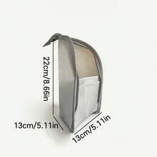Compact Thickened Mesh Makeup Bag Large Capacity Octagonal Toiletry Organizer Portable Small Item Storage Pouch Minimalist Cosmetic Travel Case For Women Girl Friends Mom Holiday Gifts Home Essentials - Pink - View 7