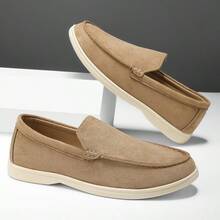 Men's Loafers Spring/Summer Breathable Fabric Driving Shoes Classic Luxury Penny Loafers British Style Flat Shoes Business Casual Sports Shoes (Choose One Size Larger For More Comfort) - Beige - View 1