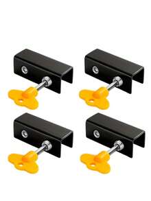 5pcs/Set Adjustable Window Lock, Aluminum Alloy Window Stopper With Key, Sliding Window Lock, Suitable For Fixed Window Lock Clip Of Horizontally Sliding Doors And Windows - Multicolor - View 10
