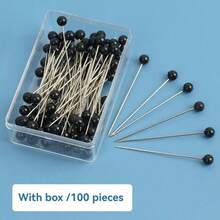 100/200/300Pcs Positioning Sewing Pins With Faux Pearl Heads, Straight Quilt Pins, Multi-Color Ball Head Pins, With Hanging Plastic Storage Box, Suitable For DIY Sewing Crafts, Clothing Making, Jewelry Decoration And Fabric Production. - Multicolor - View 14