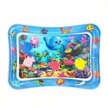 OBOVAY 1pc Multicolor Square Dolphin Inflatable Water Mat For Baby, Suitable For Play Mat, Early Education Activity Crawling Mat, Fun Game Birthday Gift - Multicolor - View 13