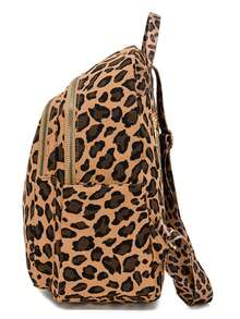 Mochila de mujer con estampado de leopardo de moda - Amarillo - Ver 5