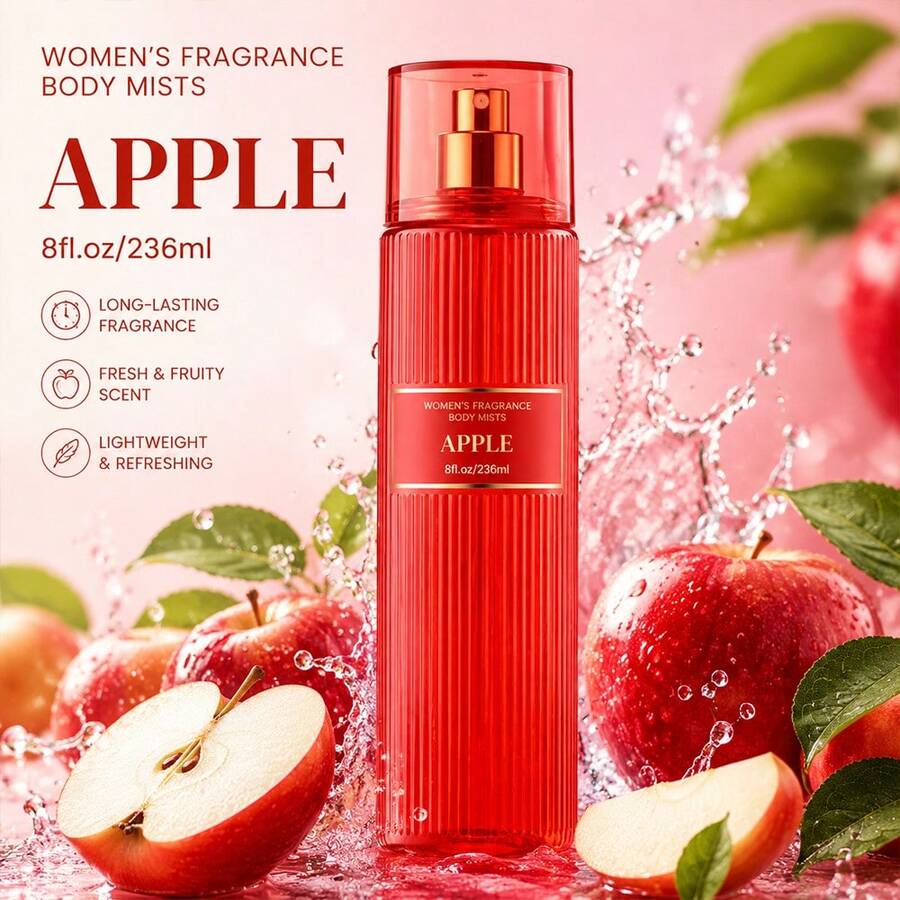 Wish 20 Varieties Of Women's Body Mist Perfume Spray, 8 Fl.Oz Long-Lasting Floral Fruity Spray With Non-Greasy Alcohol-Based Formula. Suitable For Hair & Body, Ideal For Parties, Dates & Gifting. Lightweight And Smooth Application.Valentine's Day Gift - Apple Crush - 查看 1