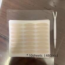 480pcs Double Eyelid Stickers (With Tools), Invisible Mesh Lace Natural Breathable Double Eyelid Stickers, Eye Makeup Tools, Eye Beauty Products, Double Eyelid Tools - Multicolor - View 12