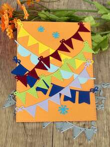Scrapbook Die Cutting And Embossing Molds, Colorful Flag Pattern Metal Cutting Dies, For DIY Scrapbook Decoration Embossing Tools, Photo Album Cover Making Templates, Handmade Greeting Card Background Decoration - One Size Fits All - View 4