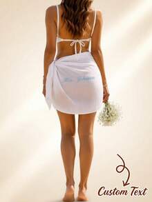 Customized Name Beach Cover-Up, Personalized Pool Beach Cover-Up, Gradient Cover-Up Dress, Suitable For All Summer Occasions, Bridal Party Gift - Multicolor - View 5
