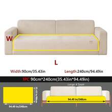 1PC Linen-Like Pet-Resistant Non-Slip Sofa Cushion, Label-Decorated Simple Style Mat, Four-Season Universal Machine-Washable Sofa Protector Cover. - Multiple Styles 1 - View 29