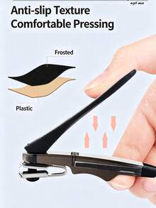1PC/2-In-1 360° Rotating Nail Clipper, Compact Lightweight Stainless Steel Nail Scissors, Plastic Non-Slip Nail Cutter, Rotating Blade Head For Adjustable Angle, Tail With Nail File And Hole For Keychain, Portable Manicure Tool - Multicolor - View 5