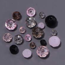 1 Pack Grey-Pink Glass Crystal Point Beads, Random Color Shades (Random Quantity Per Color) - Grayish Pink - View 7