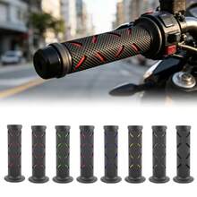 Universal 22mm Motorcycle Handlebar Grips 1 Pair, Anti-Slip Wear-Resistant Rubber Handlebar Grips Replacement, Suitable For Suzuki Ducati Benelli, Multi-Color Off-Road Motorcycle Handlebar Accessories - 2pcs - View 1