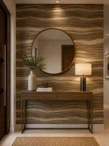 Self-Adhesive PVC Wallpaper, Washable, Decorative Wood Pattern, 5m X 10m Roll, For Home Renovation And Decoration, Living Room, Bedroom, Kitchen, Furniture, Patterned Wall Covering. - M206 - 查看 1