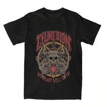 Chemise pour hommes Celines Dion Death Metal Metal-Shirts Coton--Chemises Manches Courtes Col Rond Populaire-Chemise Grande Taille LTMI - Noir - Voir 2