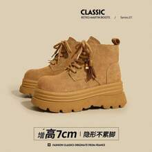 Women Pant Boots - Khaki Single Lining - View 2