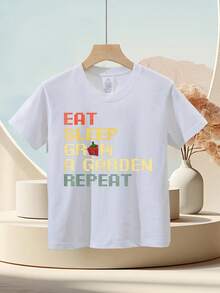 1 camiseta divertida de juego, de manga corta para niños, de cuello redondo y estilo casual, perfecta para actividades al aire libre y uso diario. - Blanco - Ver 5