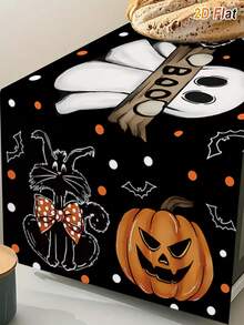 1pc Halloween Microwave Dust Cover, Ghost Pumpkin Pattern, Protective Cover, Decorative Kitchen Appliance Cover, Halloween Home Decor, Kitchen Decor, Halloween Trick Or Treat Decor, Halloween Party Decor, Happy Halloween Decor - Halloween B - View 10