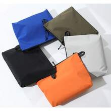 1pcs Waterproof Storage Bag For Tool Foldable Outdoor Travel Wash Bag Portable ID Bag File Bag Women Large Capacity Cosmetic Bag - Green 30x4x20cm - View 2