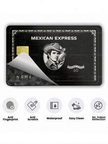 1/2/4/5/10入 墨西哥牛仔信用卡貼紙保護套，Mexican Express Long Live Party 生日禮物，PVC材質 防指紋 耐用 防刮耐磨，適合男士、女士、情侶，小晶片卡、銀行卡裝飾貼紙，信用卡、會員卡、交通卡、學生校園卡DIY - A款 - 查看 7