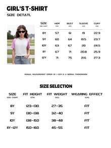 Mädchen Sommer Kurzarm T-Shirt, figurbetontes T-Shirt, Baumwoll-Strickstoff, modischer Streetstyle, süß, süße Cartoon-Donut-Getränk-Drucke - Hautpuder - Übersicht 9