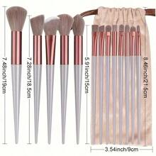 5-Piece Professional Makeup Brush Set With Mirror And Travel Storage Case; Hypoallergenic Synthetic Bristles, Suitable For Sensitive Skin; Exquisite Gift Packaging; Portable Makeup Set, Perfect For Brides, Travel And Quick Touch-Ups. - One Size Fits All - View 11