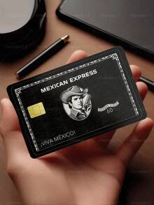 1/2/4/5/10入 墨西哥牛仔信用卡貼紙保護套，Mexican Express Long Live Party 生日禮物，PVC材質 防指紋 耐用 防刮耐磨，適合男士、女士、情侶，小晶片卡、銀行卡裝飾貼紙，信用卡、會員卡、交通卡、學生校園卡DIY - A款 - 查看 3