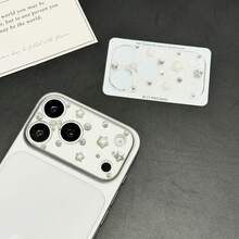 Transparent Crystal Protective Film With Cute 3D Ring Design, Suitable For Camera Lens, Compatible With IPhone 17 Pro Max/17 Pro, Y2K Style - Clear - View 4
