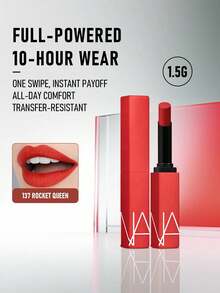 Nars Powermatte 霧面唇膏 #137 Rocket Queen (橘紅色) 1.5g/0.05 Oz | 霧面妝效 | 持久顯色 | 一抹上色 | 全天舒適 | 抗暈染 | 高飽和色彩 | 奶油轉霧面質地 | 輕盈 - 137 Rocket Queen - 1.5g - 查看 6