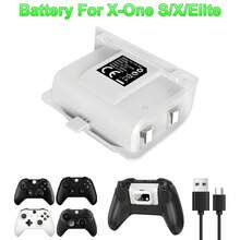 Xb Ox One/S/X/Elite Battery Pack, 1200mAh, LED Display, 3-4 Hours Charging For 40 Hours Playtime, 2000+ Cycles, Black, Not Compatible With Series X/S - View 2