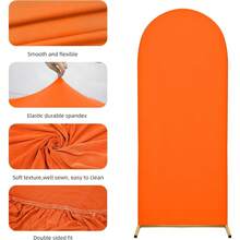 Arch Covers,Arch Backdrop Stand Fitted Cover For Wedding Birthday Party Or Halloween Ceremony Banquet Decoration(Orange,Cover Only) - View 3