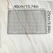 1pc Black Mesh Cooling Rack, High Foot Baking Cooling Rack, Oil Draining Rack, Roasting Grid, Baking Accessories, Suitable For Home, Kitchen, Restaurant, Hotel, Bakery, Outdoor - Black - View 13